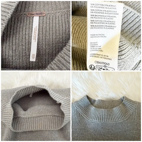 Free People Easy Street Crop Sweater XS - Picture 4 of 5